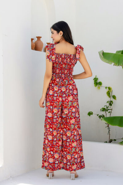 Handloom Cotton Co-ord Set for Women – Cherry Crush