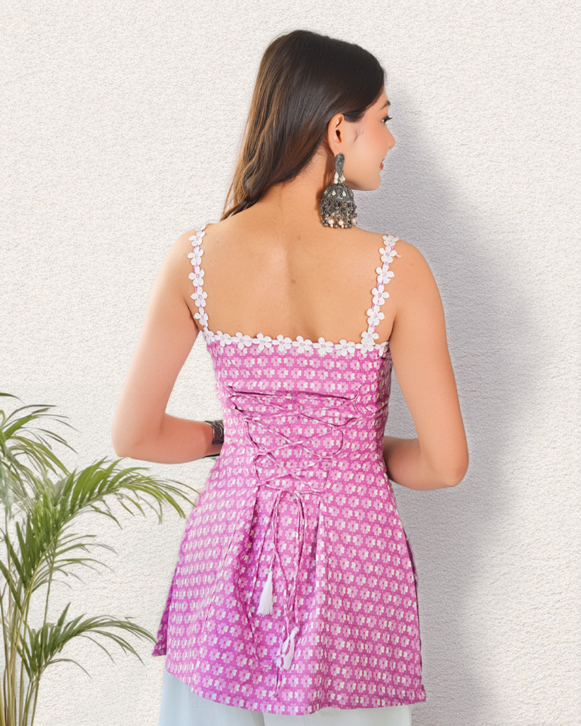 Pink Short Kurti