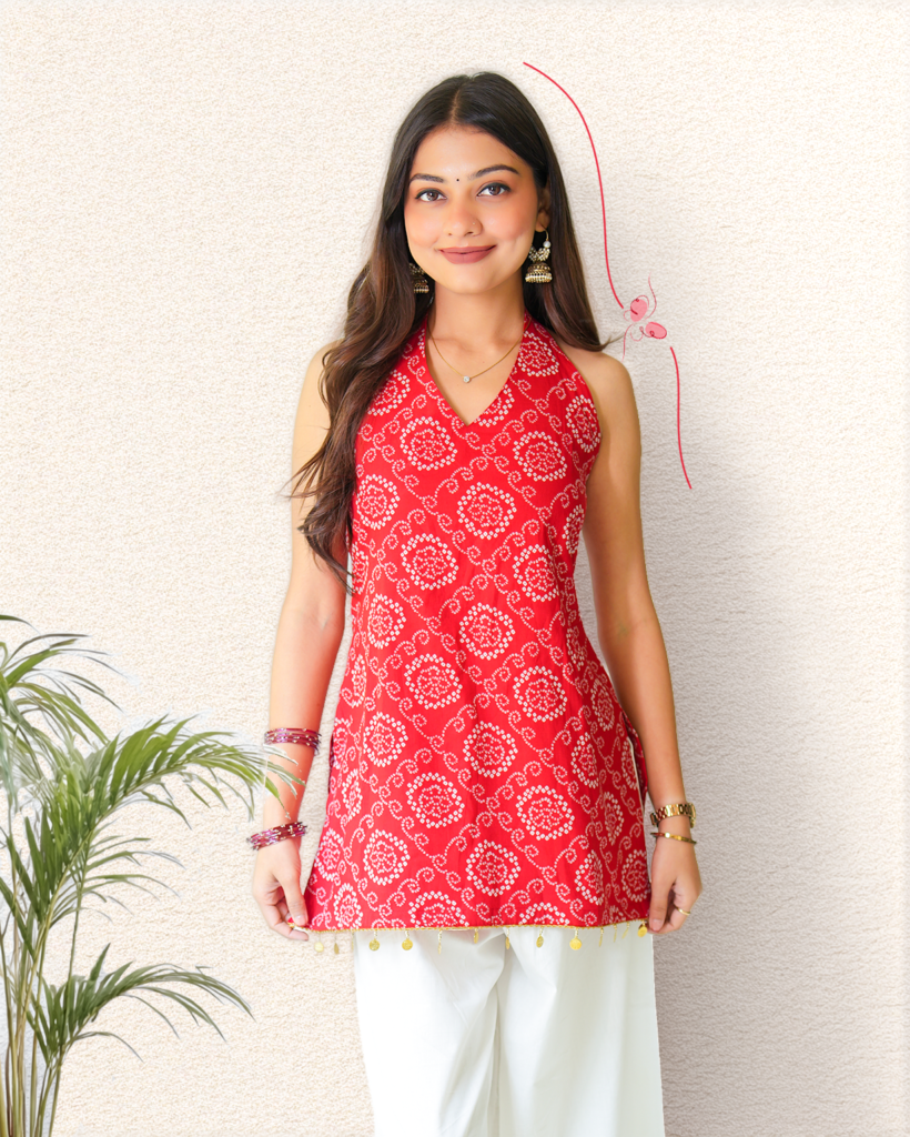 Red stylish Short kurti
