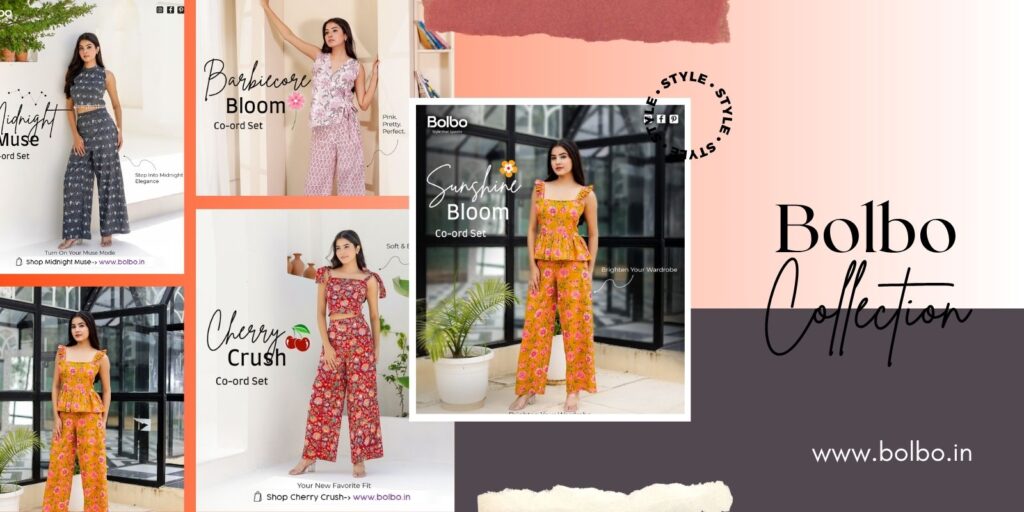 printed cotton matching set women