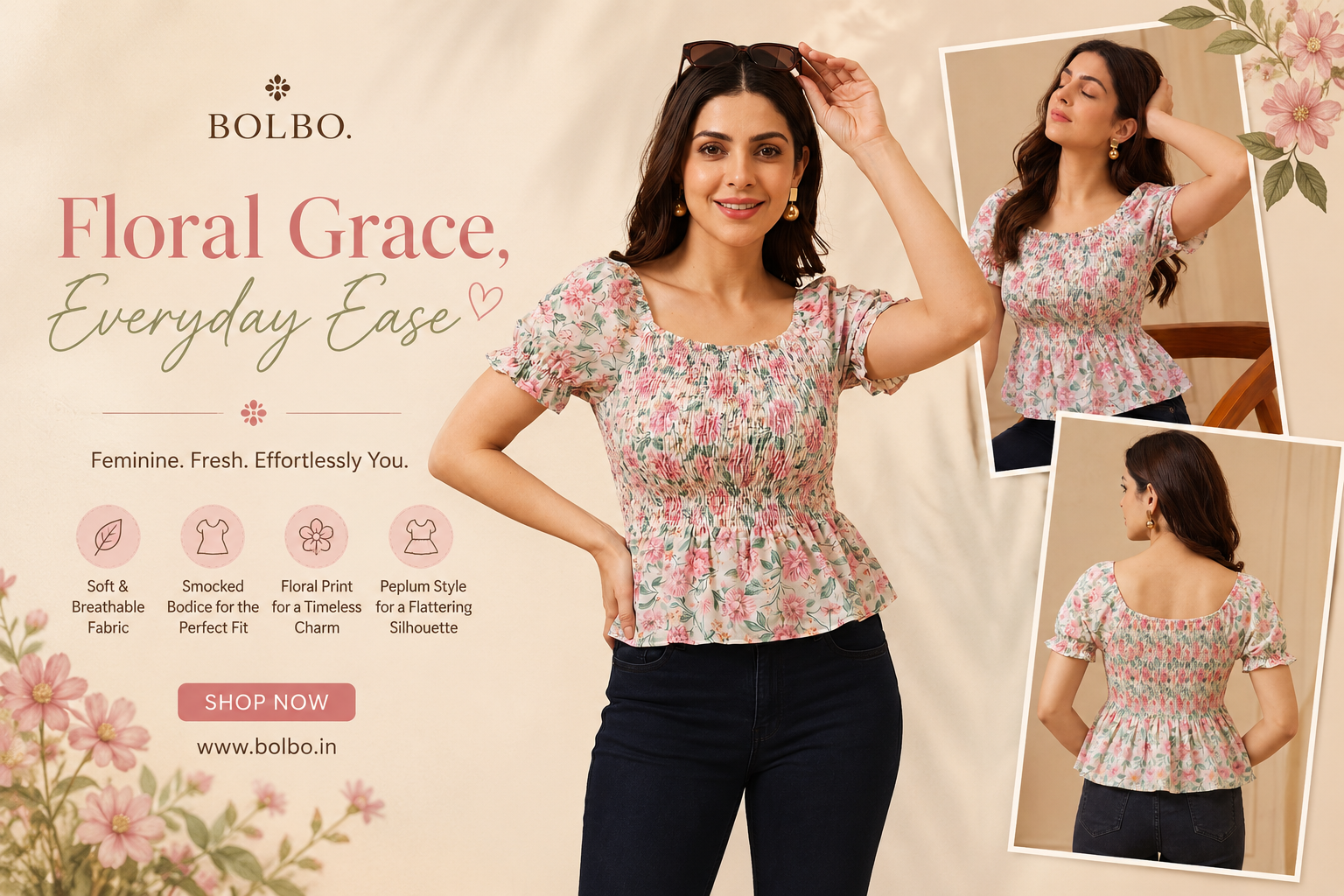 floral short kurti designs