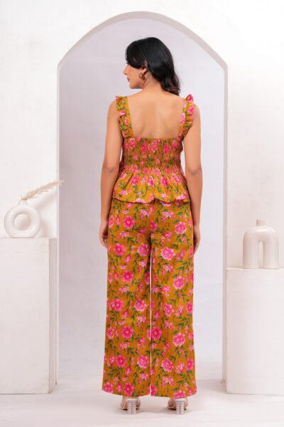 Yellow Floral Cotton Co-ord Set – Sunshine Bloom
